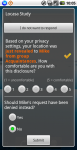 We used location sharing systems to unpack the nature of discrepancies between a person’s disclosure settings and contextual choices.